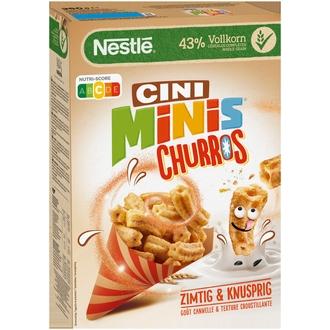 Nestlé CINI MINIS Churros 360g kanelinmakuisia täysjyvävehnä-riisimuroja sekä 5 vitamiinia ja rautaa