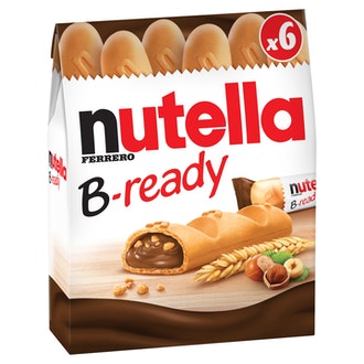 Nutella B-Ready Rapea Vohveli Täytettynä Hasselpähkinä-Kaakaolevitteellä Ja Vehnämuroilla 6Kpl/135G