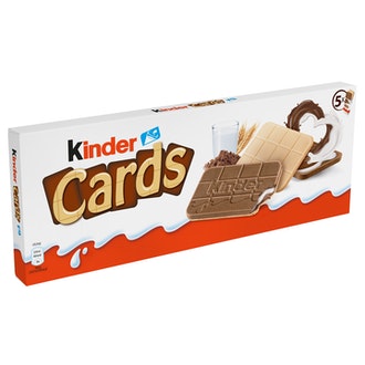Kinder Cards Vohveli maitotäytteellä ja kaakaotäytteellä 2kpl x 5