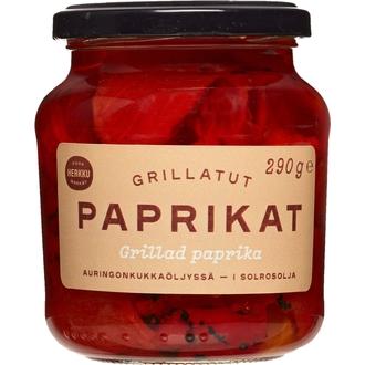 Herkku grillatut paprikat auringonkukkaöljyssä 290 g