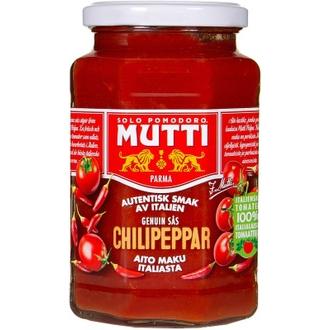 Mutti pastakastike Pizzutello-tomaateilla ja chilipippurilla 400g