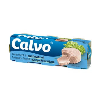 Calvo tonnikala auringonkukkaöljyssä 3x80g/52g