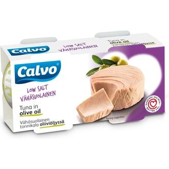 Calvo Vähäsuolainen Tonnikala Oliiviöljyssä 2X80g
