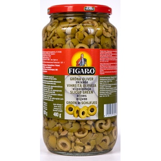 Figaro vihreä oliivi 935g/480g viipaloitu