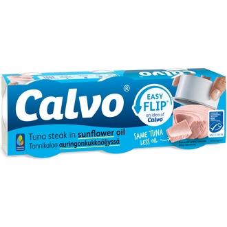Calvo tonnikala auringonkukkaöljyssä MSC 3x65/52g