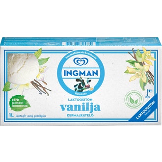 Ingman vaniljajäätelö 1l laktoositon