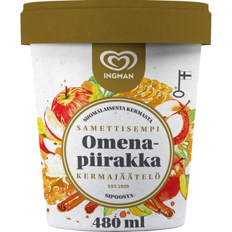 Ingman kermajäätelö 480ml omenapiirakka