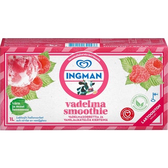 Ingman 1l Vadelma smoothie laktoositon