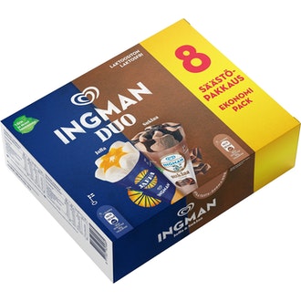 Ingman tuutti monipakkaus 8x120ml Jaffa suklaa 516g
