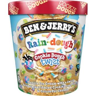 Ben & Jerry\'s pint-jäätelö Rain-dough Cookie Dough Twist 465 ML