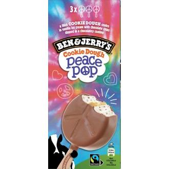 Ben & Jerry\'s monipakkaus 3x71g Dough peace pop 240 ml