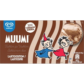 Ingman Jäätelöpakkaus Muumi Lton Valko- ja maitosuklaa 1000 ML