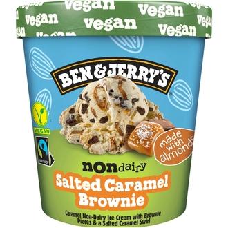 Ben & Jerry\'s Non-Dairy Salted Caramel Brownie pint-jäätelö 465ml/391g