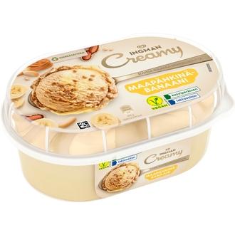 Ingman Creamy Maapähkinä - Banaani Vegan, Kasviperäinen, Laktoositon Jäätelö 850ml/479g