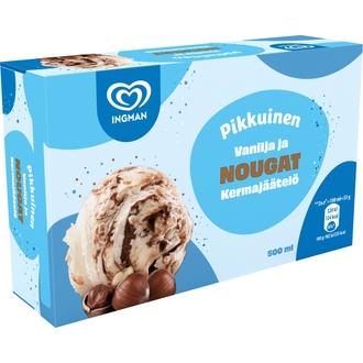 Ingman Pikkuinen Vanilja & Nougat Jäätelö 500ml/263g