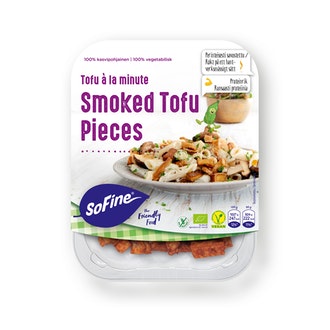 SoFine 180g marinoidut tofupalat savustettu luomu