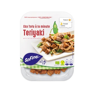 SoFine Tofu à la minute tofukuutiot teriyaki luomu 180g