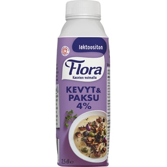 Flora Ruoka Kevyt & Paksu 4% laktoositon 2,5 dl