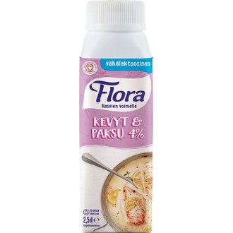 Flora Ruoka 2,5dl 4% kevyt ja paksu