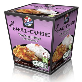 Kitchen Joy 350g Tom Yum broileri Tom Yum -kastikkeessa ja jasmiiniriisiä
